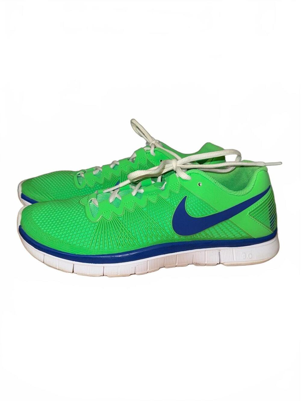 Men’s Nike Free 3.0 green training shoes, Size US 10.5 in original box